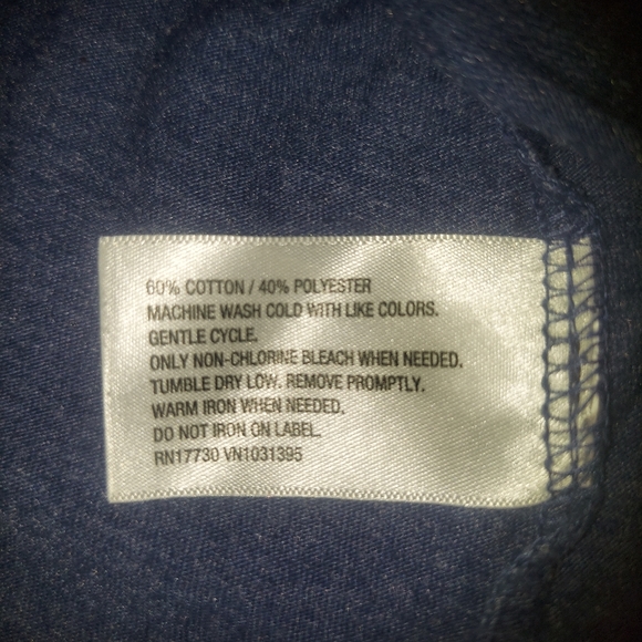 Mossimo Supply Co. Long Sleeve Boyfriend Shirt Tee Top Blue size XXL - Picture 7 of 7